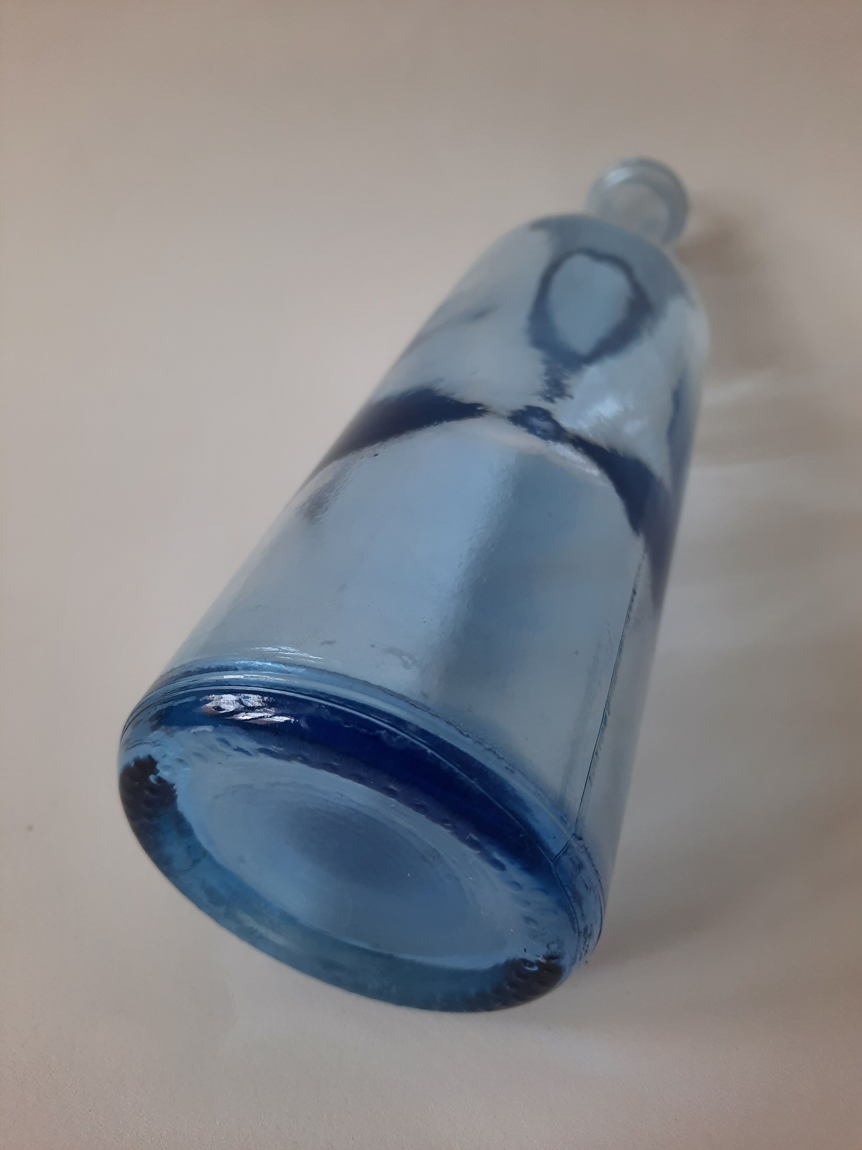 Blue glass bottle