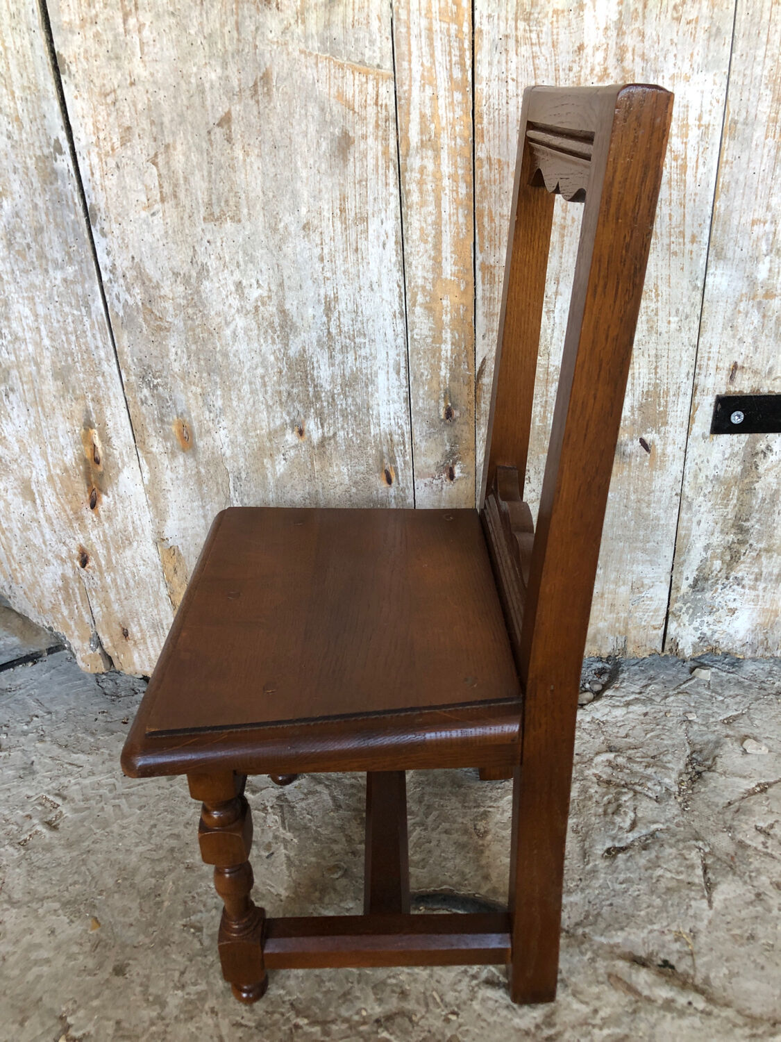 Ancienne chaise lorraine bébé enfant bois brut vintage