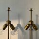 Pair of vintage bronze and brass lamps
