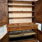 Bressan buffet with two bodies from the Louis XV period in walnut and elm.