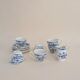 Set of 6 coffee cups and milk jug