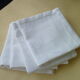 Set de 6 serviettes de table en coton damassé blanc  Vintage