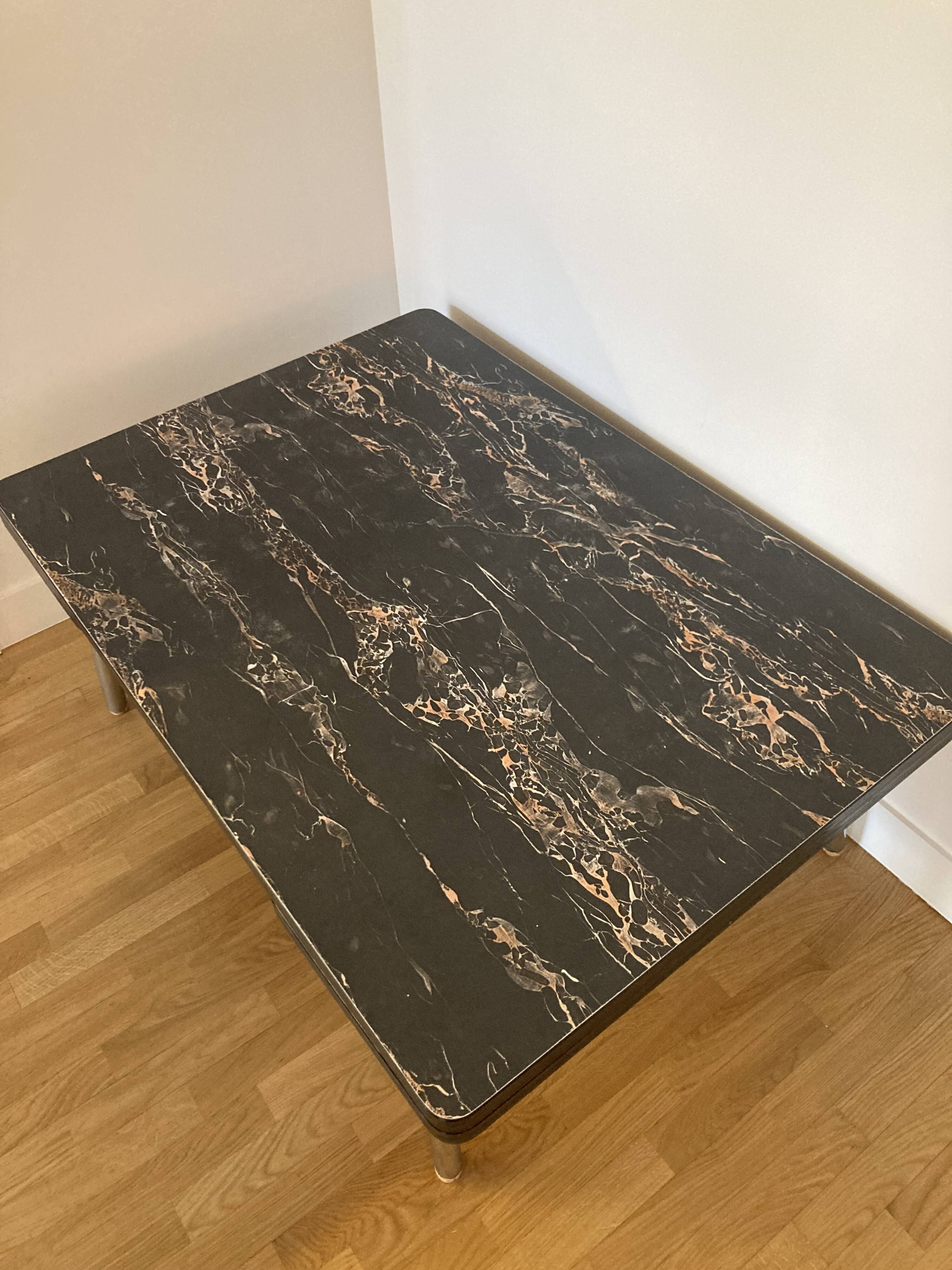Marble effect Formica coffee table