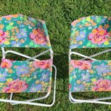 pair folding beach chairs
