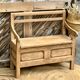 Antique solid oak chest bank