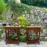 Pair of Empire style mahogany consoles, 20th century