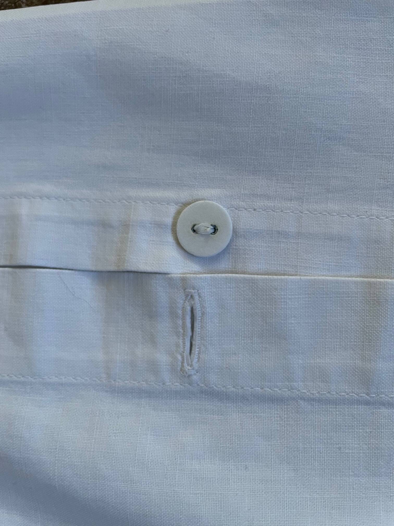 vintage embroidered JM cotton pillowcase