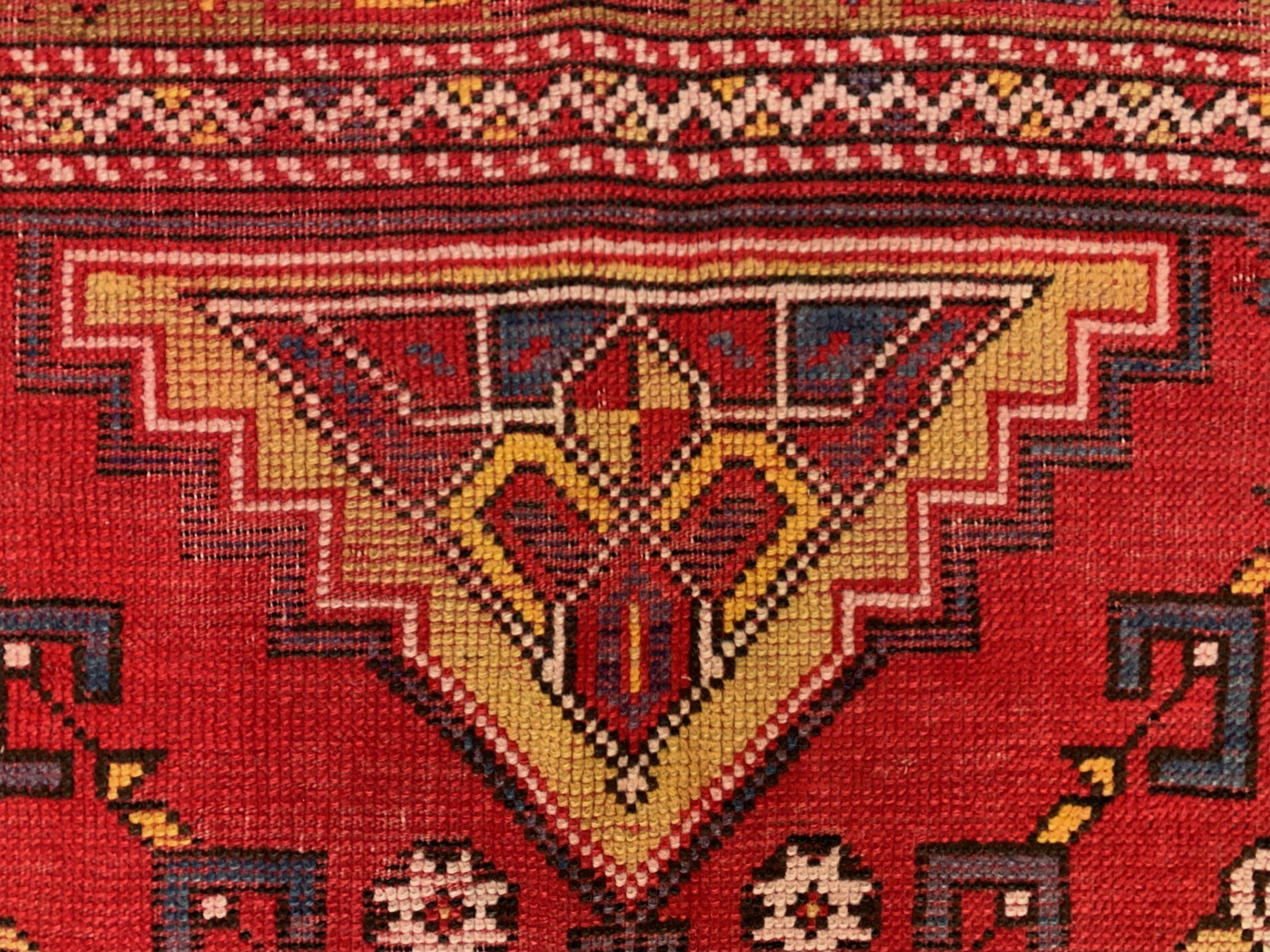 Vintage western turkish rug oriental 183x128 cm tribal carpet