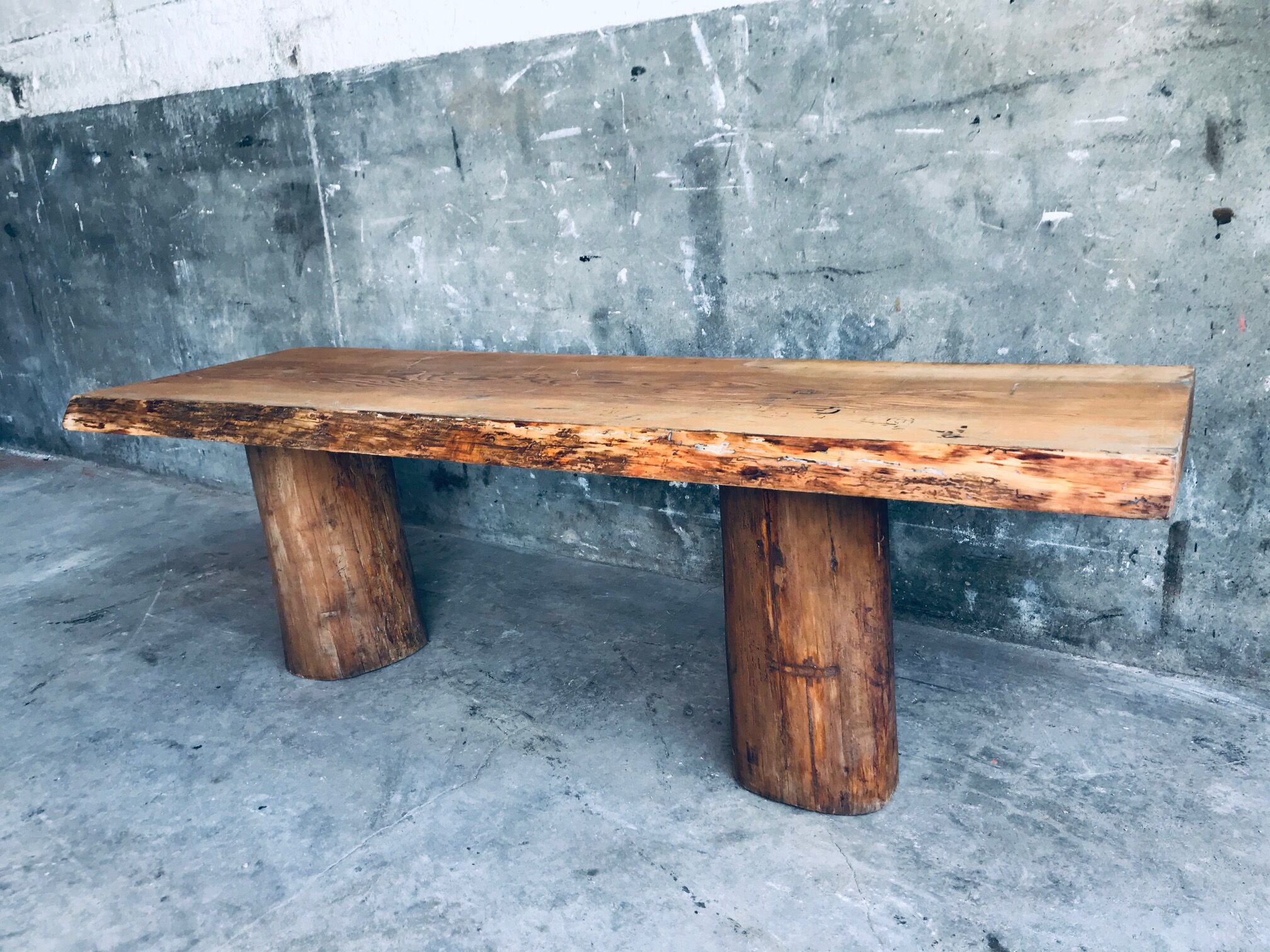 Bench in raw wood