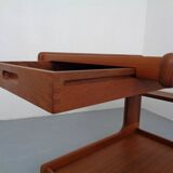 Large Rollable Teak Bar Cart, 1960s