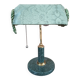 Lampe de bureau vintage en marbre vert et laiton pièce unique artisanale