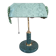 Lampe de bureau vintage en marbre vert et laiton pièce unique artisanale