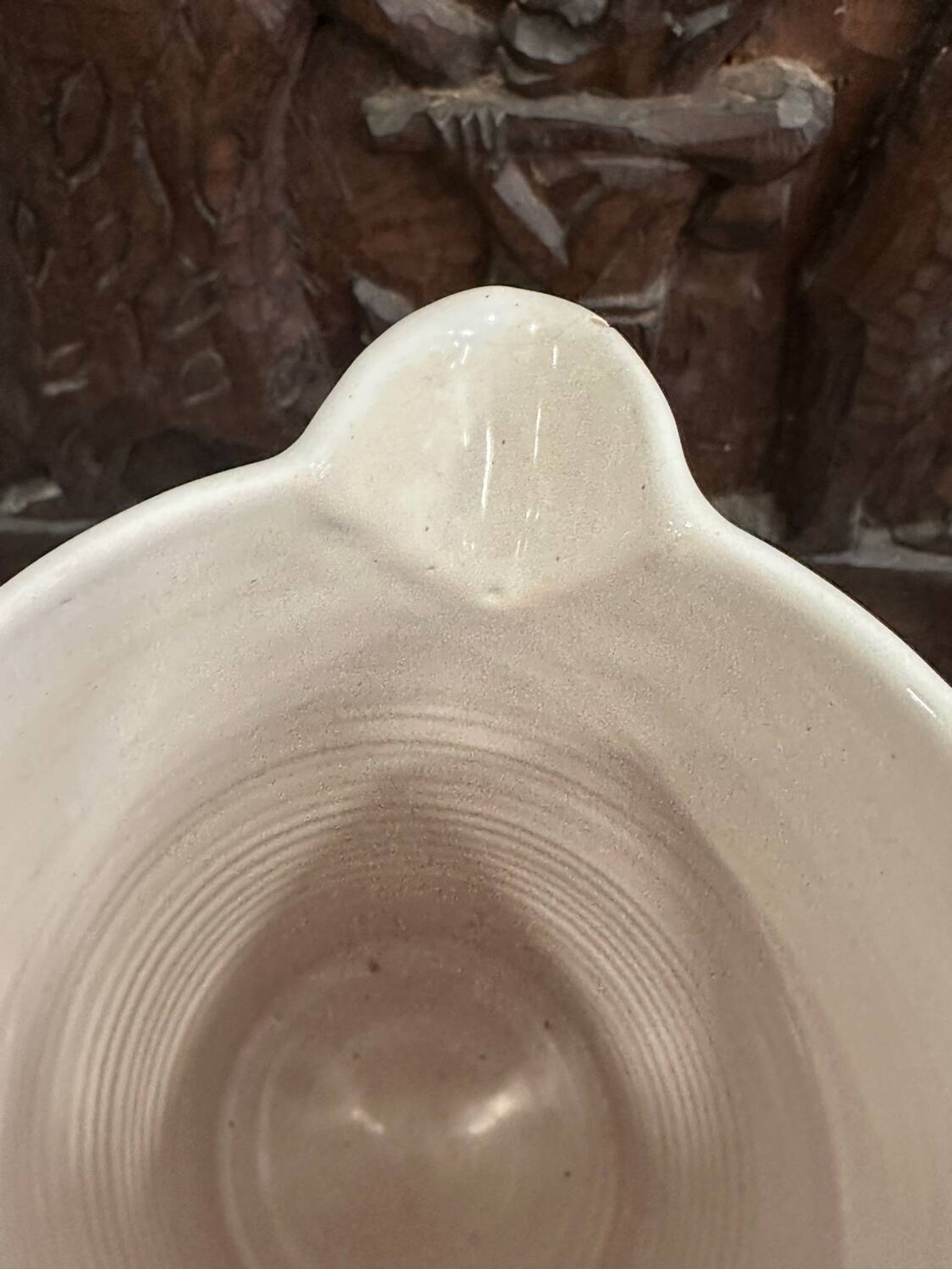 Handcrafted ceramic pitcher from Fes.