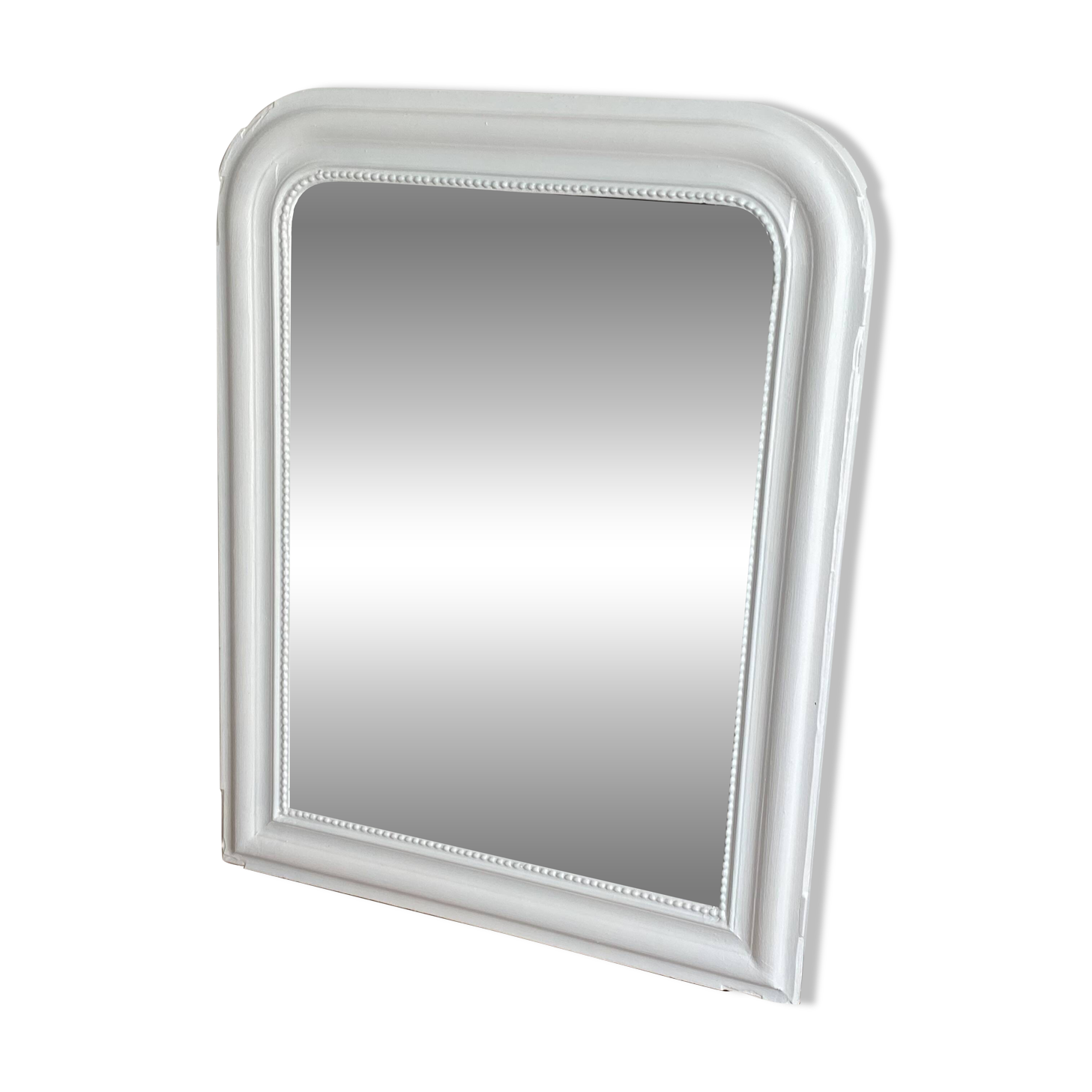 Louis Philippe mirror, late 19th century. White. 80x60.