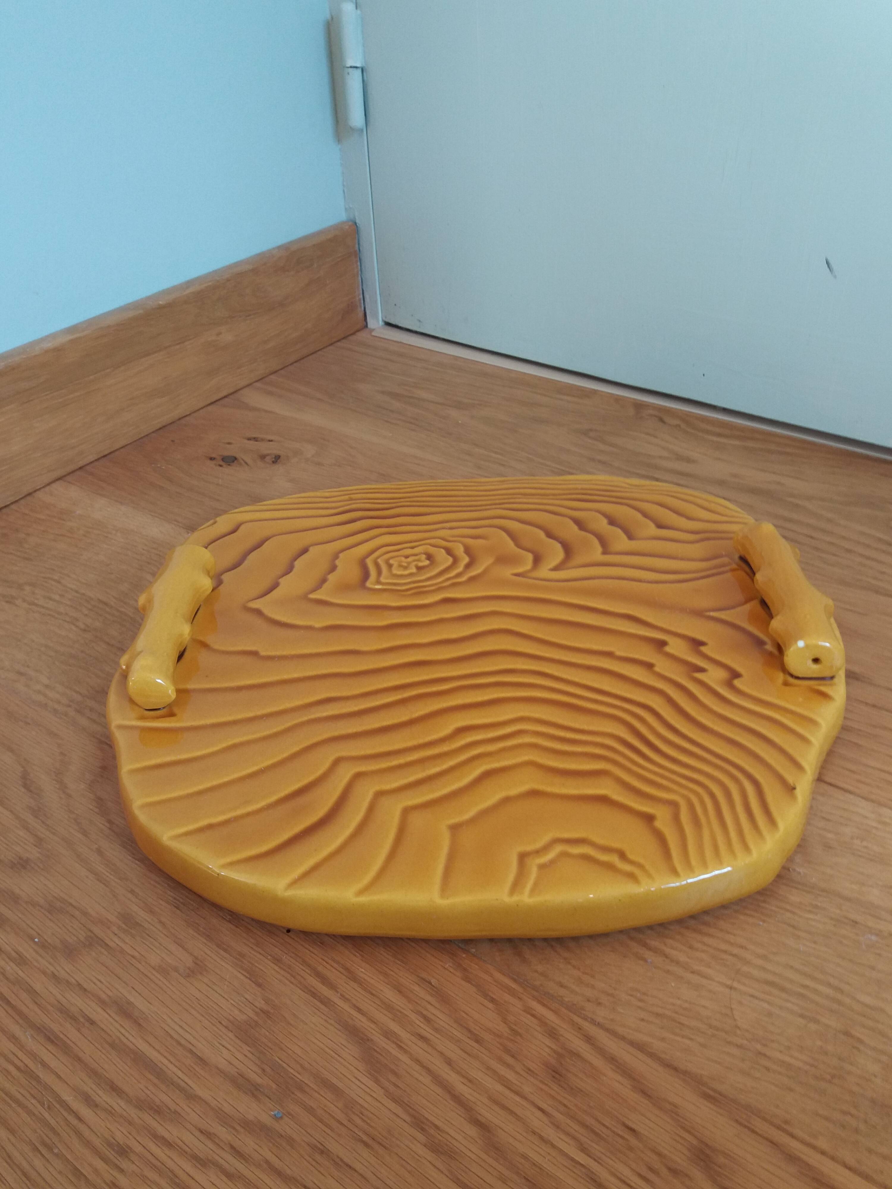 Faux wood slip cheese board