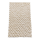 Ecru Berber rug with wool tufts and relief patterns – 250 × 152 cm
