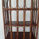 Vintage library 4 levels - wood, bamboo and rattan - retro 80s