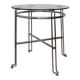 Chrome metal and glass tubular table
