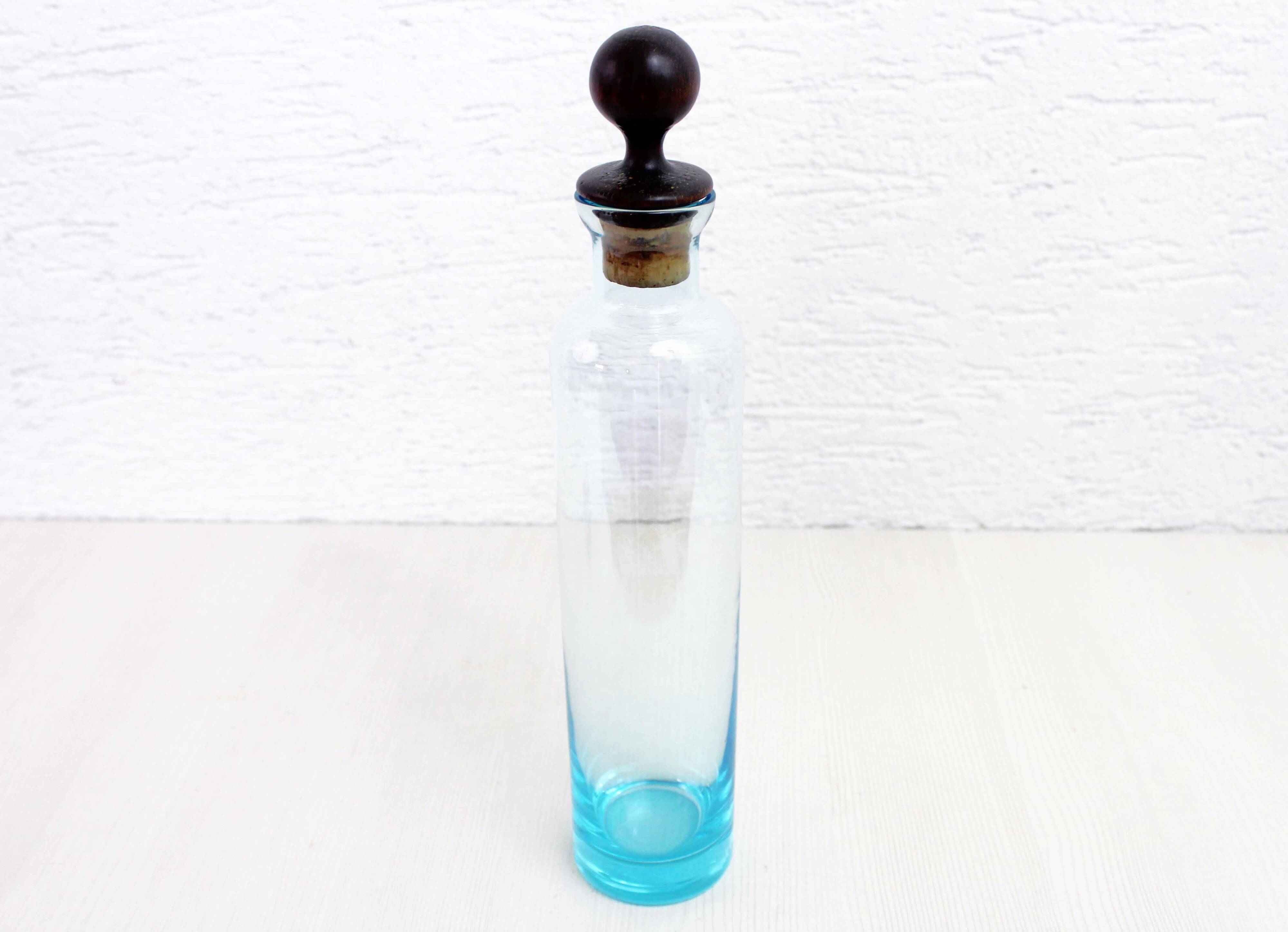 Vintage blue glass bottle