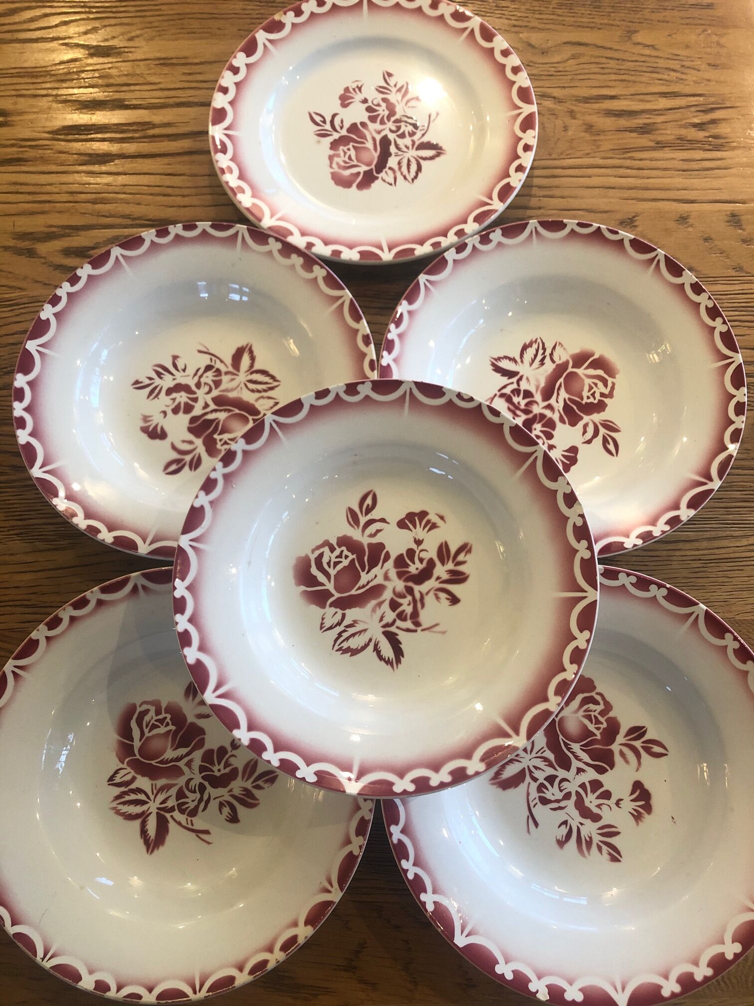 Old plates Digouin Sarreguemines france model Patricia