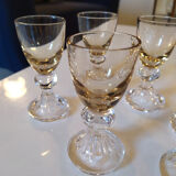 6 crystal digestive glasses