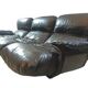 Vintage Scandinavian leather sofa, midcentury leather sofa