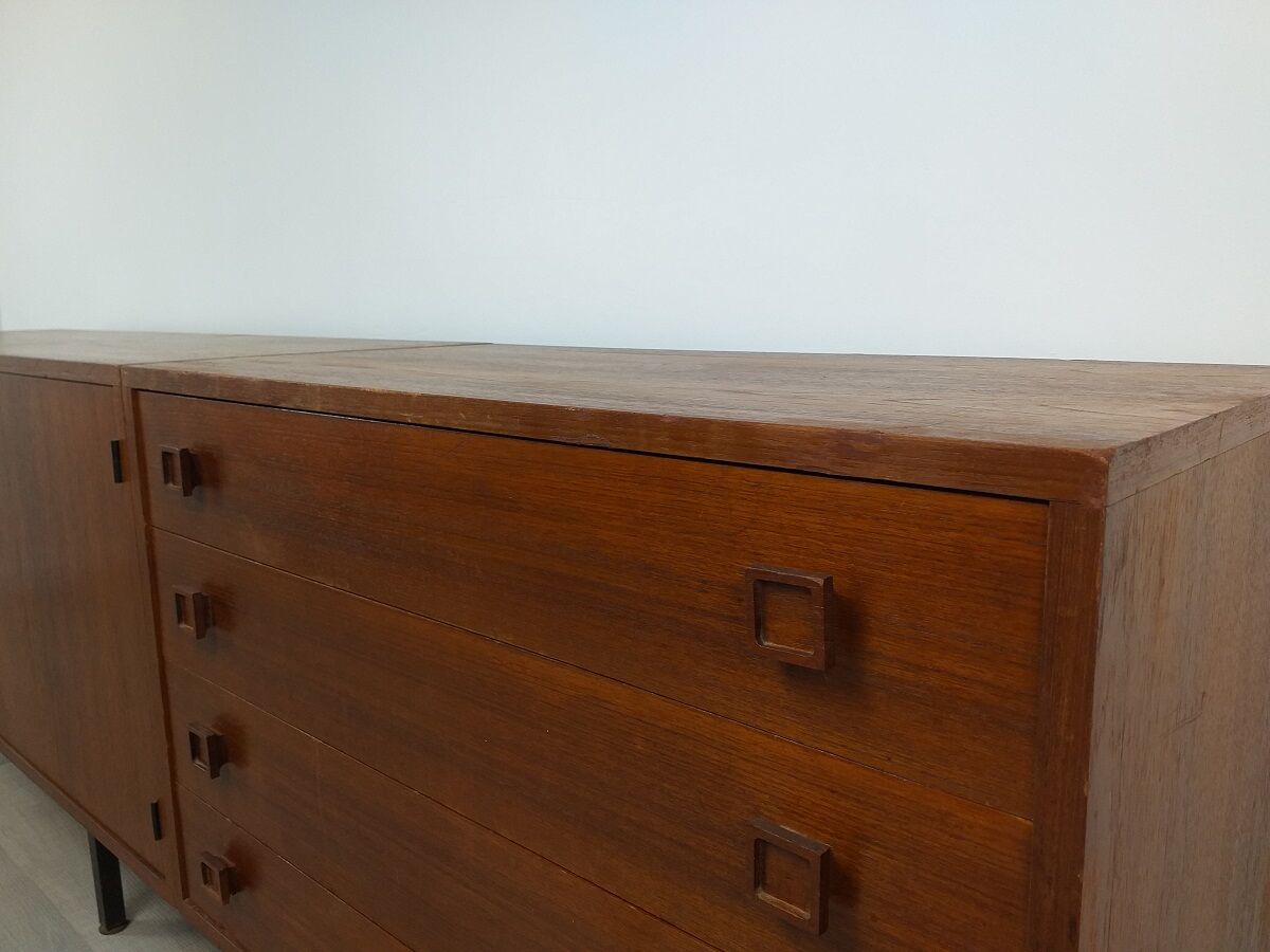 Modernist 60s vintage Scandinavian teak sideboard
