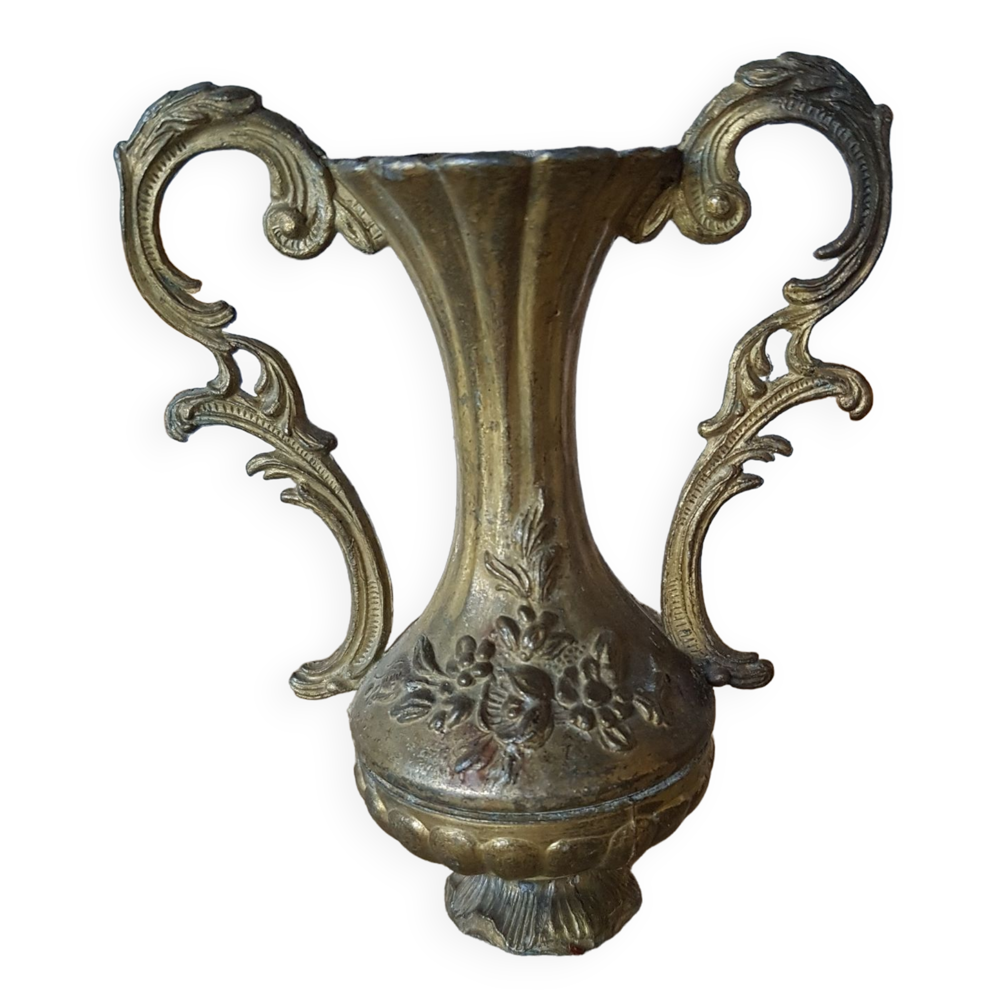 Retro soliflore vase gilded metal