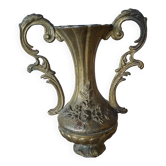 Vase soliflore rétro métal doré