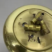 Ceiling Light in Hollywood Regency Style made of Glass and Brass, Ernst Palme Palwa, 1970s, Germany