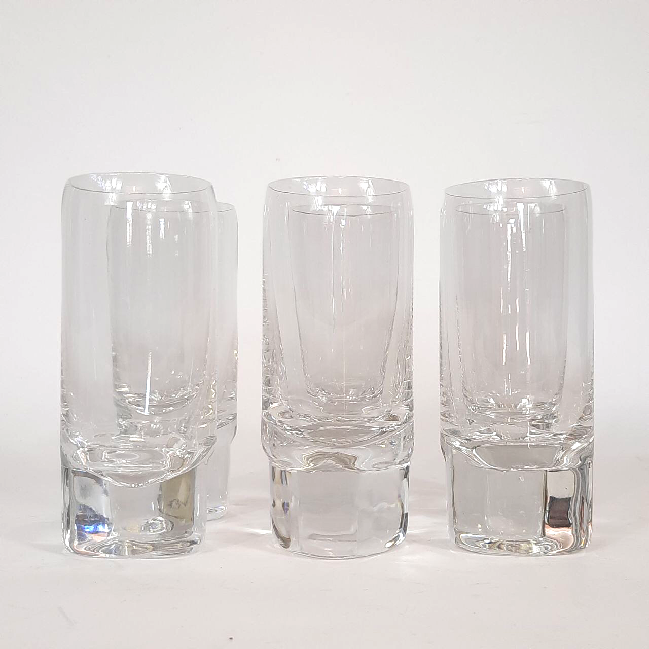 Six glasses Pitagora model design by Marco Zanuso for Arnolfo di Cambio.