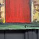 Oil on canvas by Claude Claveau wall with red door 20th century
