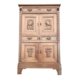 4-door sideboard in light oak from the 1940s