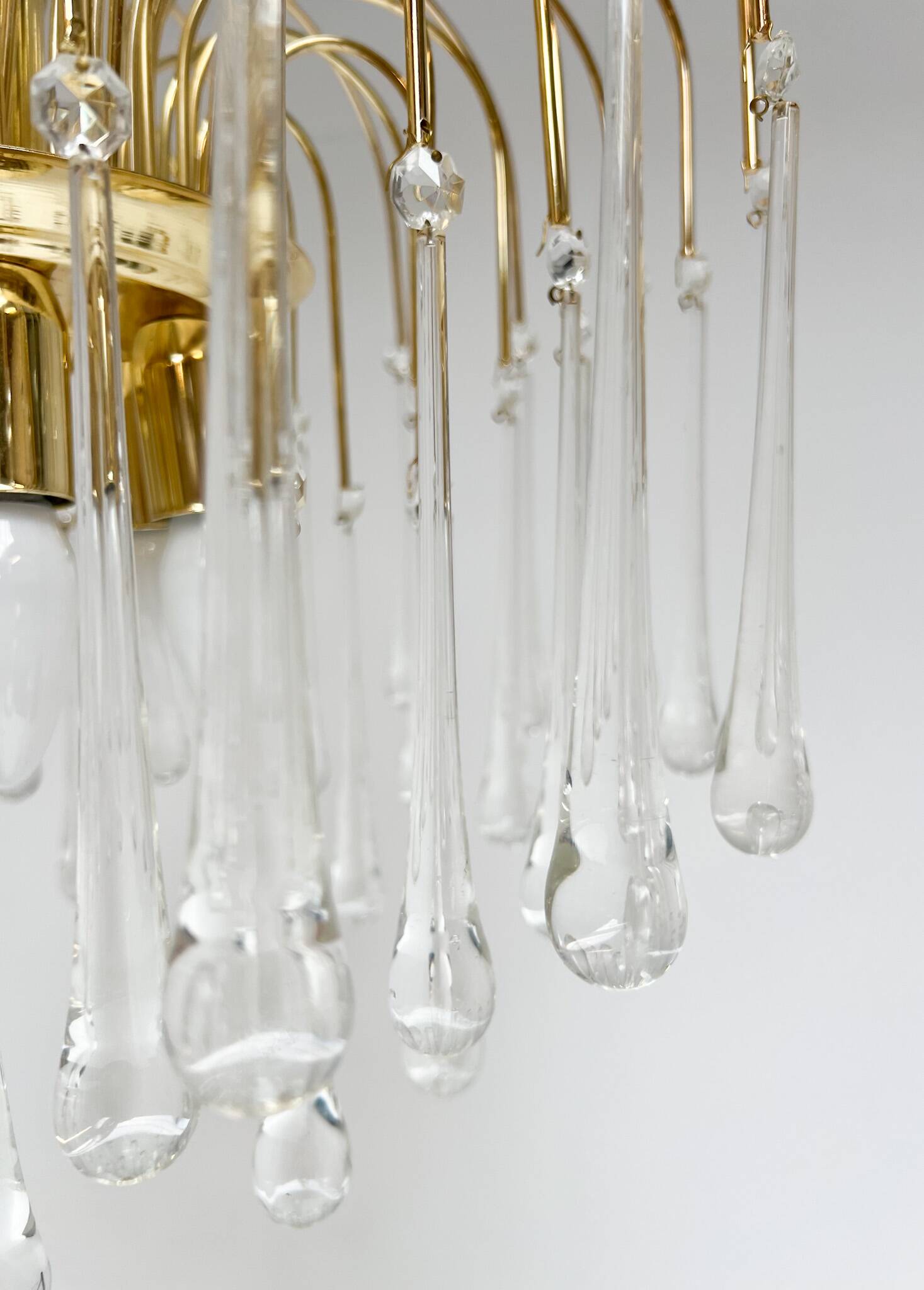 XL waterfall chandelier of Murano glass, 1970s