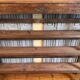 Baker's shelf, kitchen shelf, collection shelf from the early 19th century, oak.