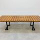 1950s coffee table in the style of Alain Richard, wood and metal.