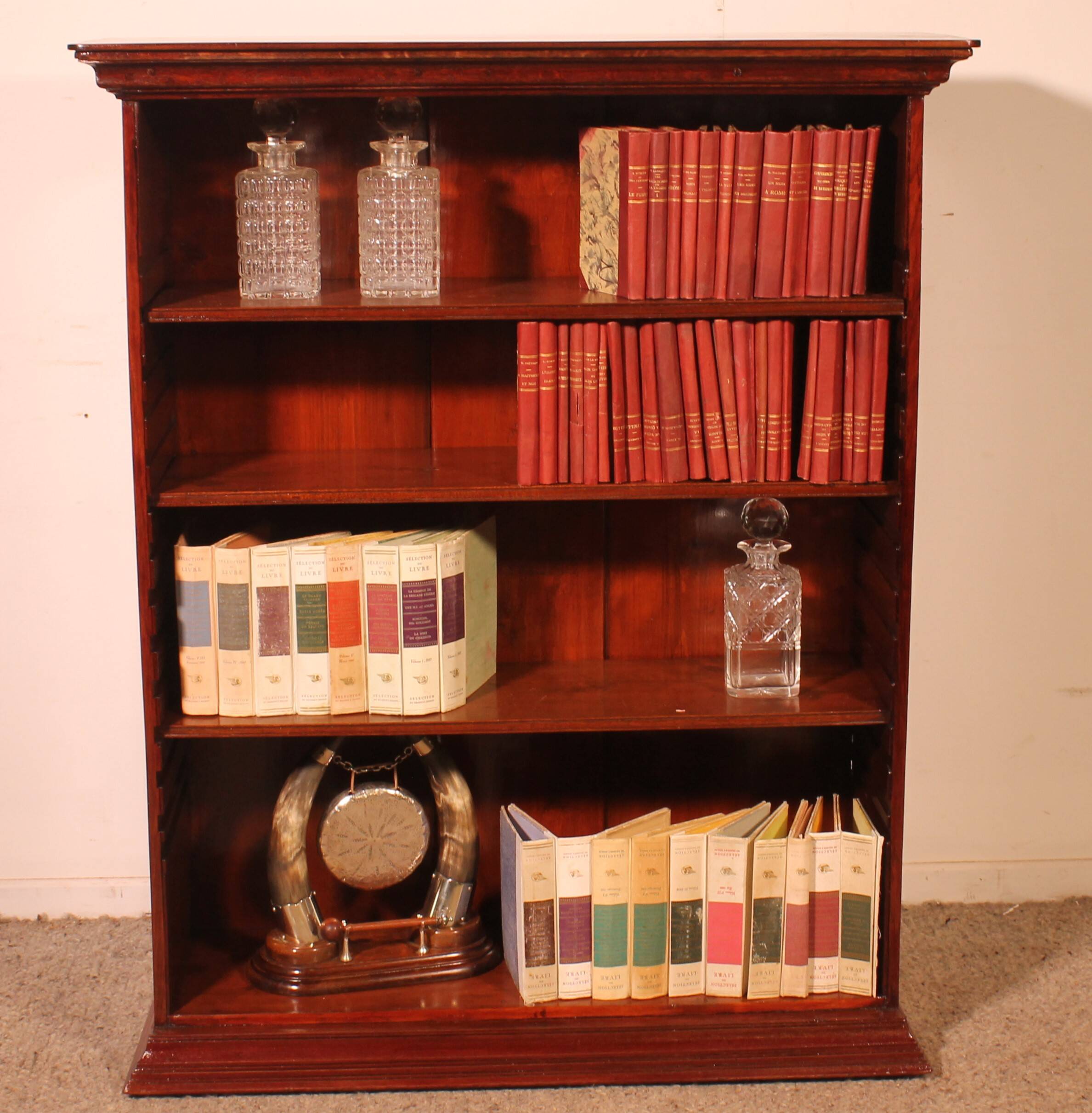 Bibliothèque Ouverte En Acajou 19° Siècle-angleterre