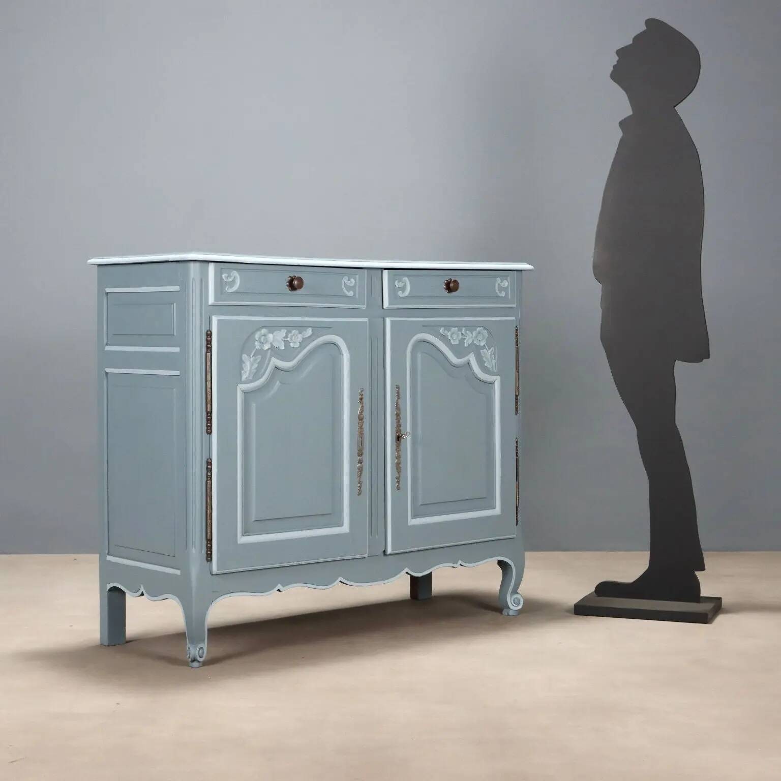 Rococo-style antique cherry wood buffet, France, 20th century