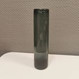 Danish designed vase in beautiful smoke/blue glass, from Holmegaard Glassworks