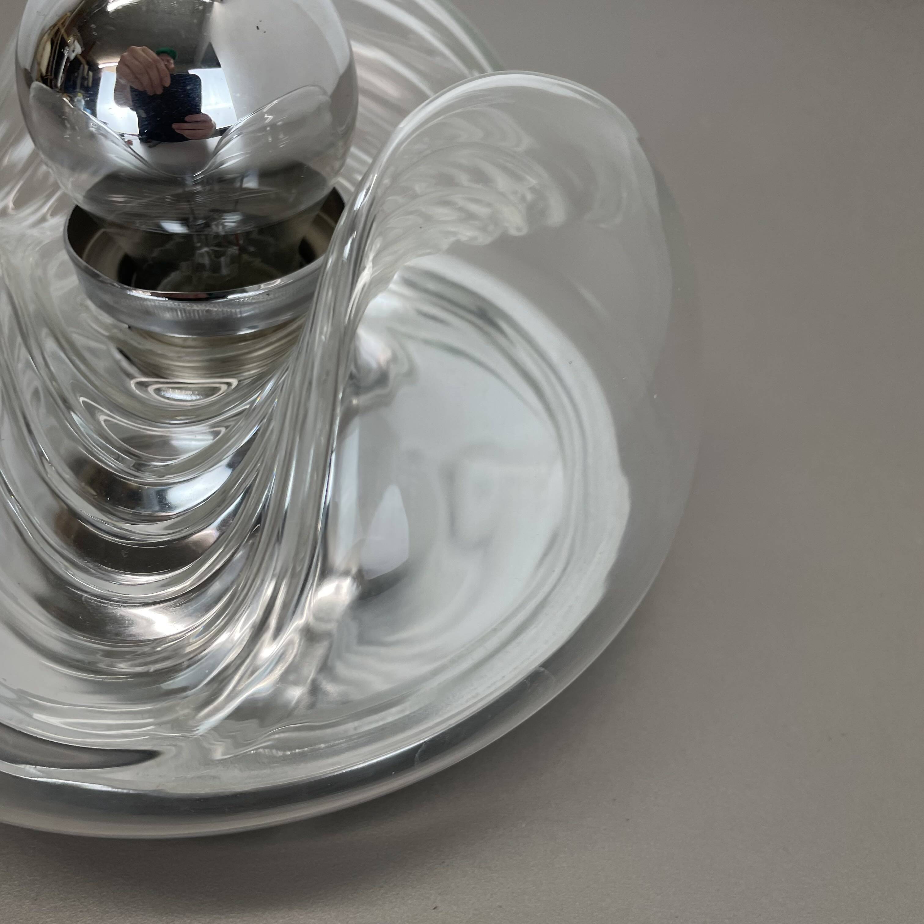 22cm "Wave" Wall Ceiling Light by Koch and Lowy, Peill & Putzler, Germany