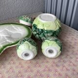 Salière, poivrier et moutardier en barbotine Fratelli Gialletti Italy