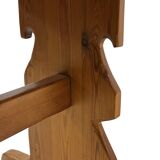 Vintage Pinewood Dining Table Desk with Drawer 60s Design