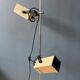 Cream taupe 70s vintage Philips space age floor lamp