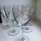 Set of 6 crystal wine glasses engraved 30s