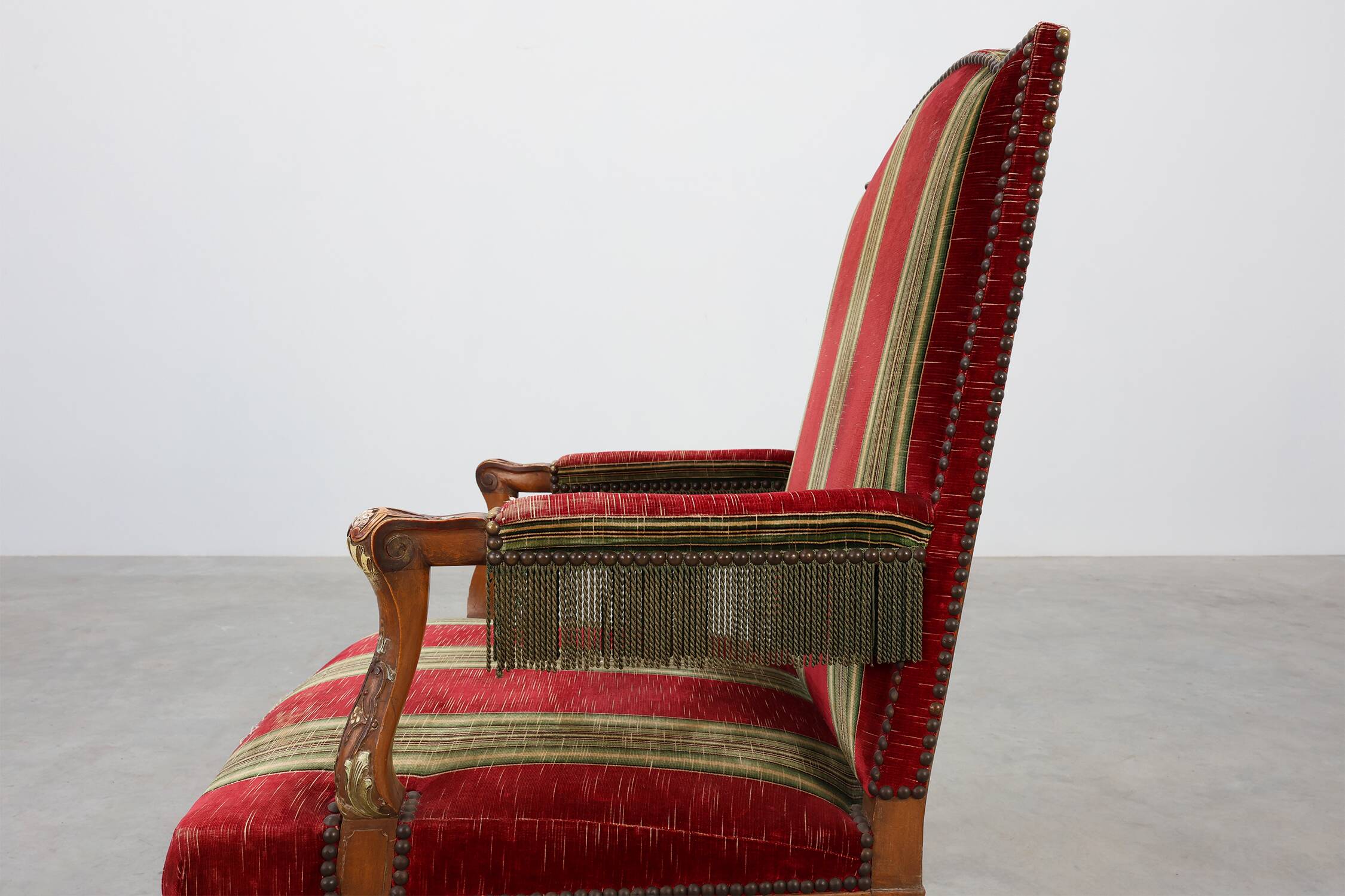 Fauteuil en chêne Louis XIV, France, 19e siècle