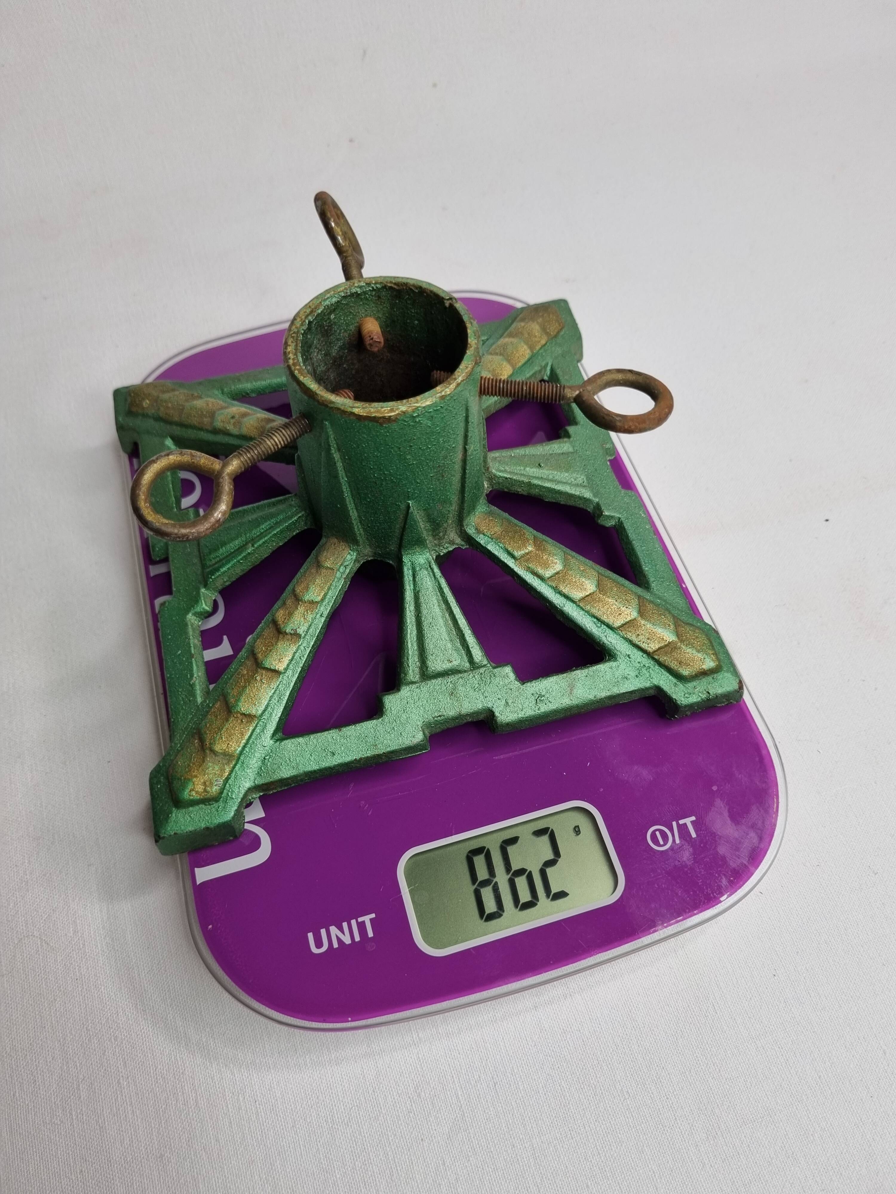 Art Deco tree stand, old, painted cast iron, 15 cm