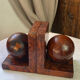 Pair of bookends, sphere, Art Deco