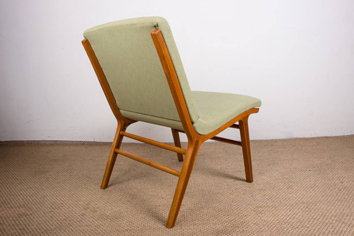 Danish 3-seater sofa in laminated beech and mahogany model AX by Peter Hvidt and Orla Molgaard-Nielsen for Fritz Hansen 1960