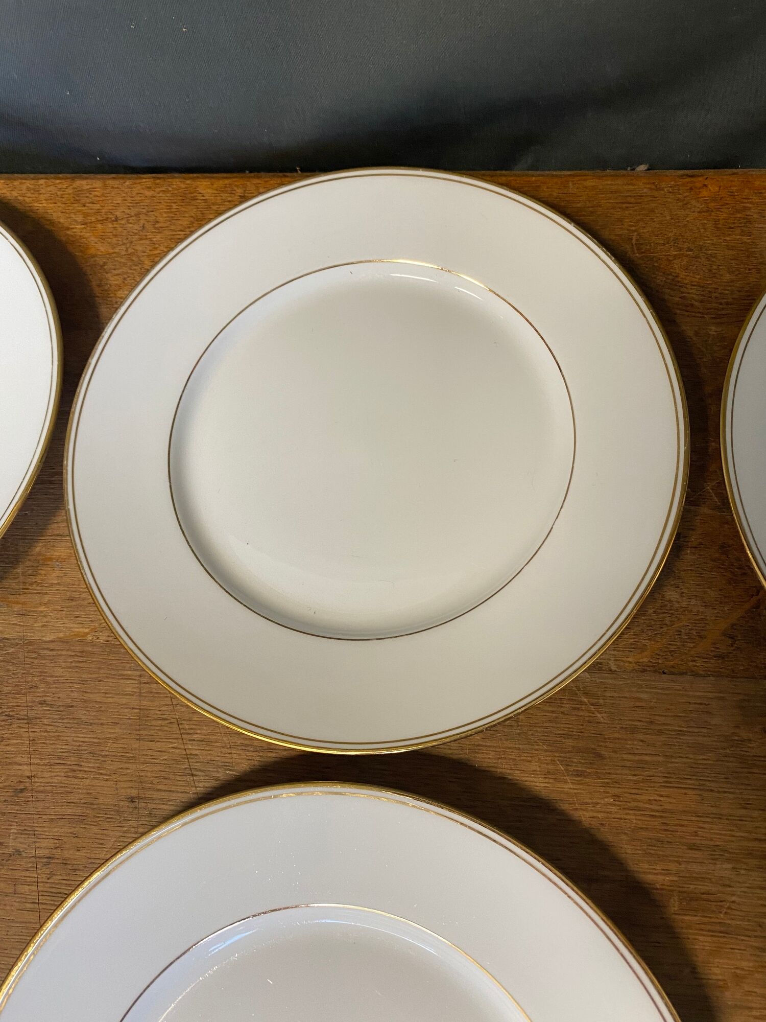 6 assiettes plates porcelaine de Limoges Salmon & Co