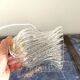 Vintage portable lamp in electrified chiseled glass to nine
